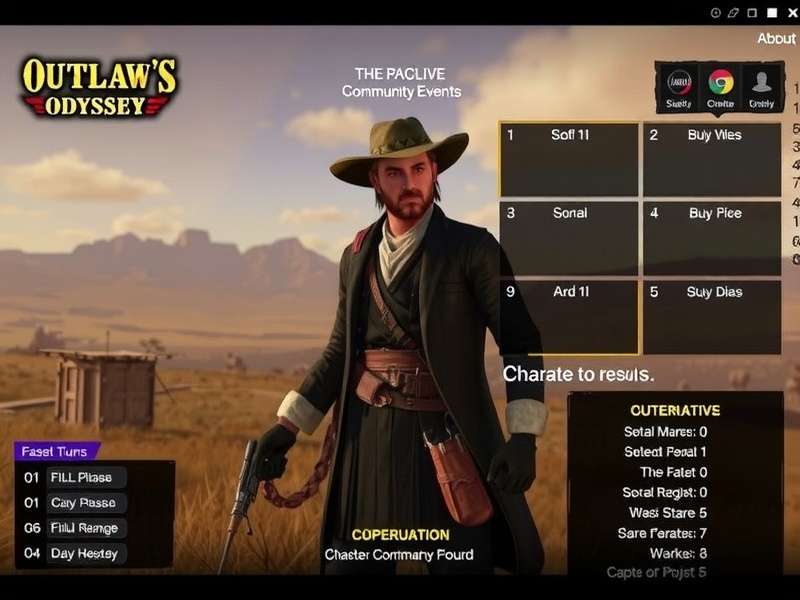 Outlaw S Odyssey gameplay screenshot showing character in Indian landscape